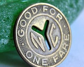 NYC Subway Y token vintage New York City     POVT