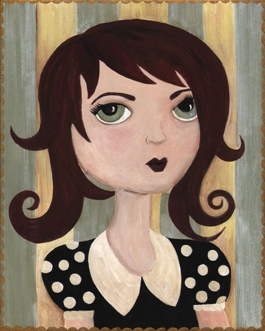 Miette Whimsical Folk Art Print