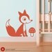 Fox Wall Decal Sticker Woodland Baby Nursery Kids Children