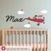 Airplane Decal Boy Name Skywriter Children Nursery