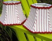 Red Ticking Lampshade