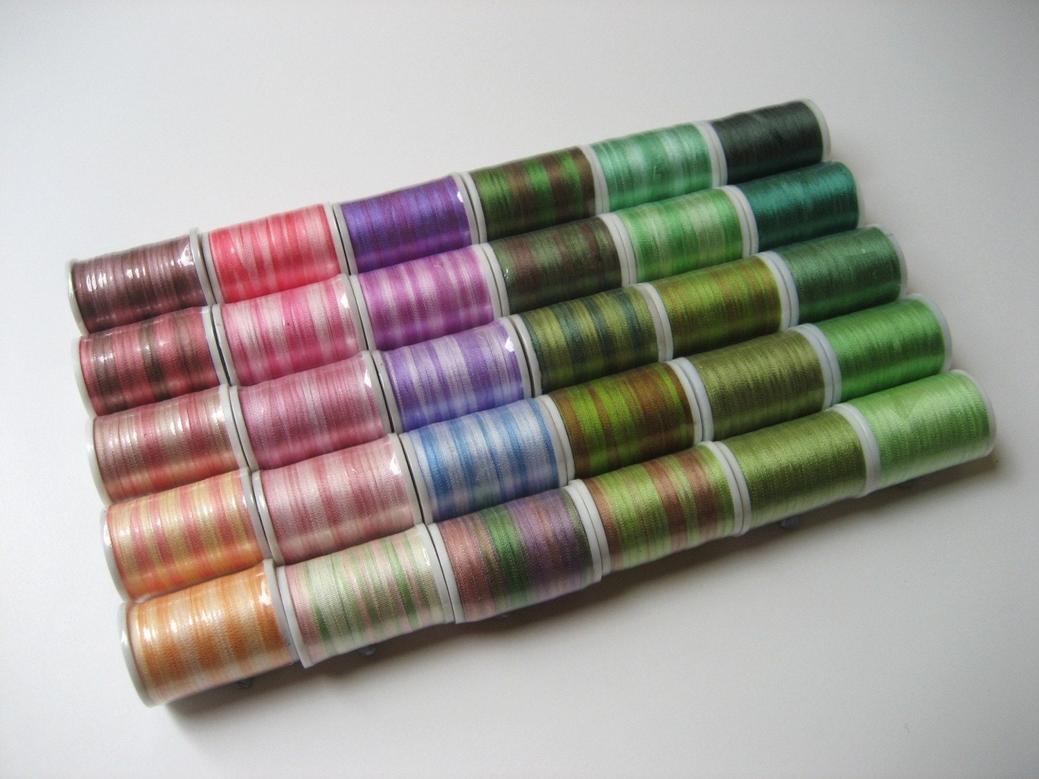 Your choice - 20 metres of 2mm variegated and solid colour silk ribbon