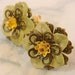 Yellow Floral Post Earrings With Swarovski Crystals