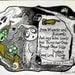 Cornish Litany Grim Reaper Post Card Print by Carmen Ellis