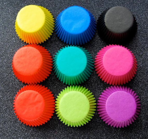 Rainbow Stack of solid Color Cupcake Liners (90)