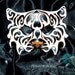 Black and White - Tribal Tiger Leather Mask