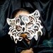 Black and White - Tribal Tiger Leather Mask