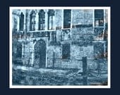 Blue Art Digital Print Architectural Art Old World Venice Italy