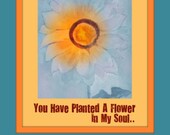 Inspirational Blue and Orange Painting Print Archival Digital Art Print Giclee Print