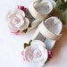 Baby, Shoes, toddler, wool felt, cream, flowers, wedding, white felt baby shoes, cream booties, baby girl booties, flower maryjanes