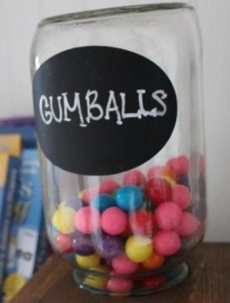 Chalk Labels (tm)Oval Vinyl Chalkboard Labels Self Adhesive Stickers - SET OF 12 LABELS -  Make your own mini chalkboards