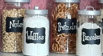 Chalkboard Labels Vinyl Chalk Labels  - 100 - 3.5 inch - Fancy Style