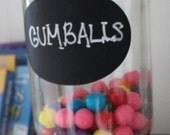 Chalk Labels (tm)Oval Vinyl Chalkboard Labels Self Adhesive Stickers - SET OF 12 LABELS -  Make your own mini chalkboards