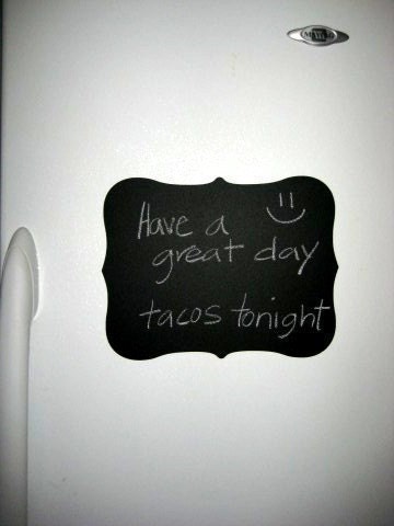 Fancy Chalkboard Vinyl Decal  - SET OF TWO You can use regular chalk and write notes.  Perfect for the fridge