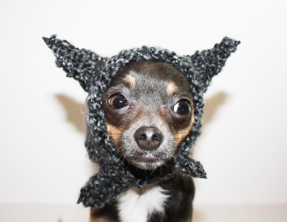Dog Hat - Wolf Dog Hat - Pet Hat - Pet Hood - Gray Hat - Costume