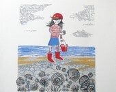 Fossil Hunting - Limited Edition original screen print
