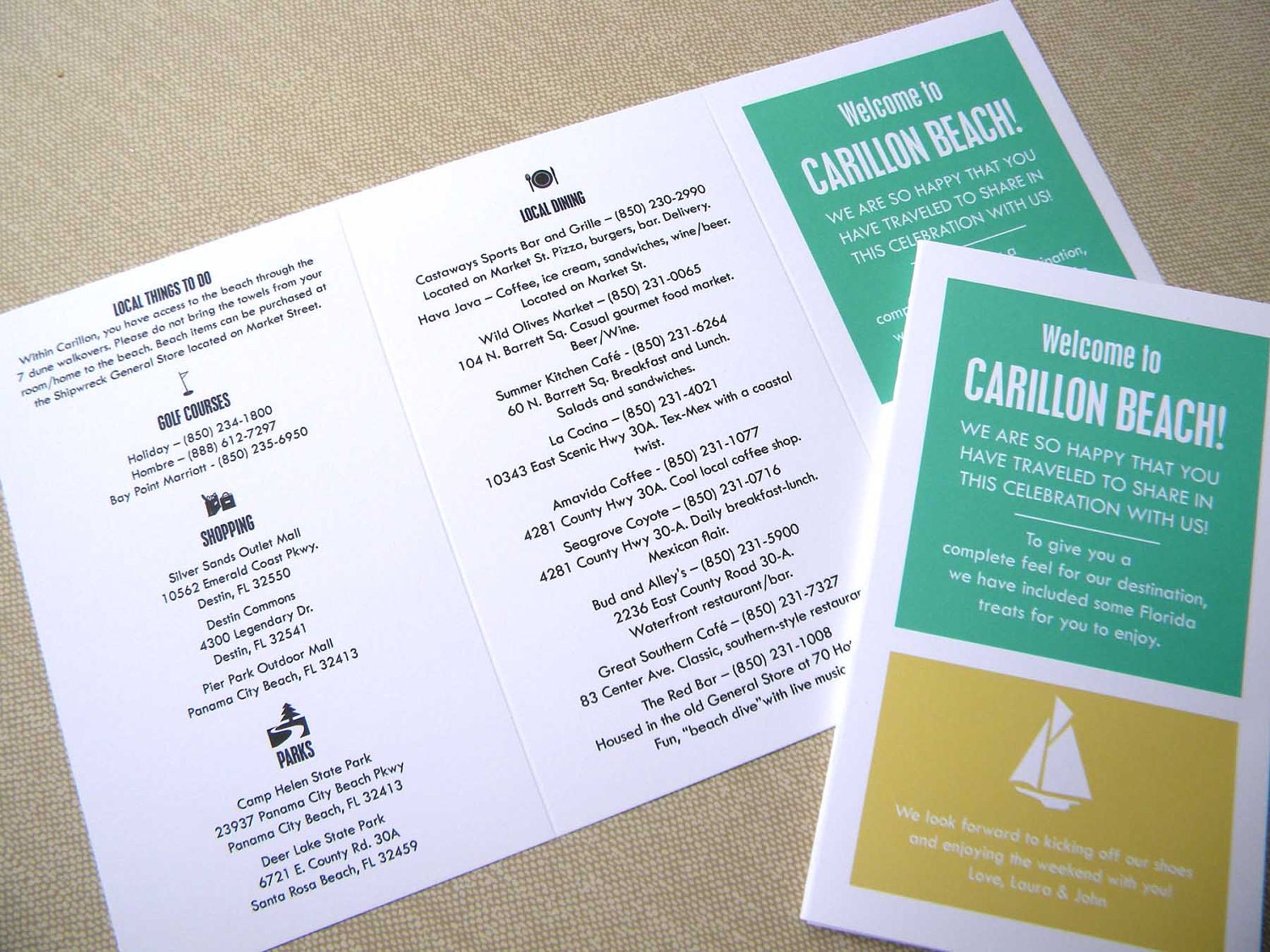 Welcome Travelers - Wedding Intinerary