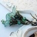 Last Pair - Frosted Aqua Teal Bohemian Flower Earrings