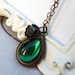 Emerald Teardrop Jewel Necklace