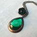 Emerald Teardrop Jewel Necklace
