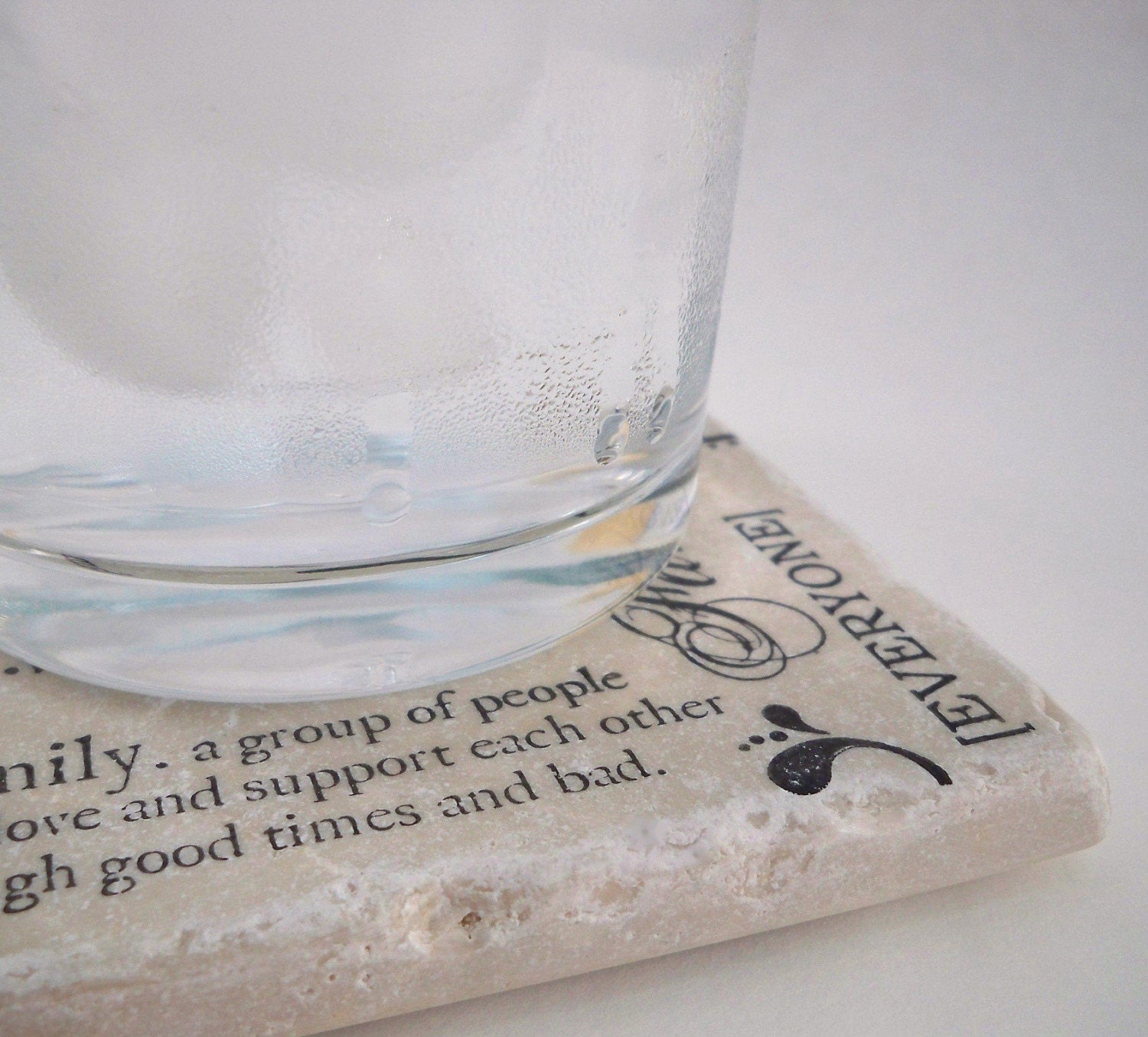 Make it Personal  Monogrammed Absorbent Stone Tile Drink Coaster