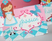 Alice In Wonderland Custom Place Card Set Of 8