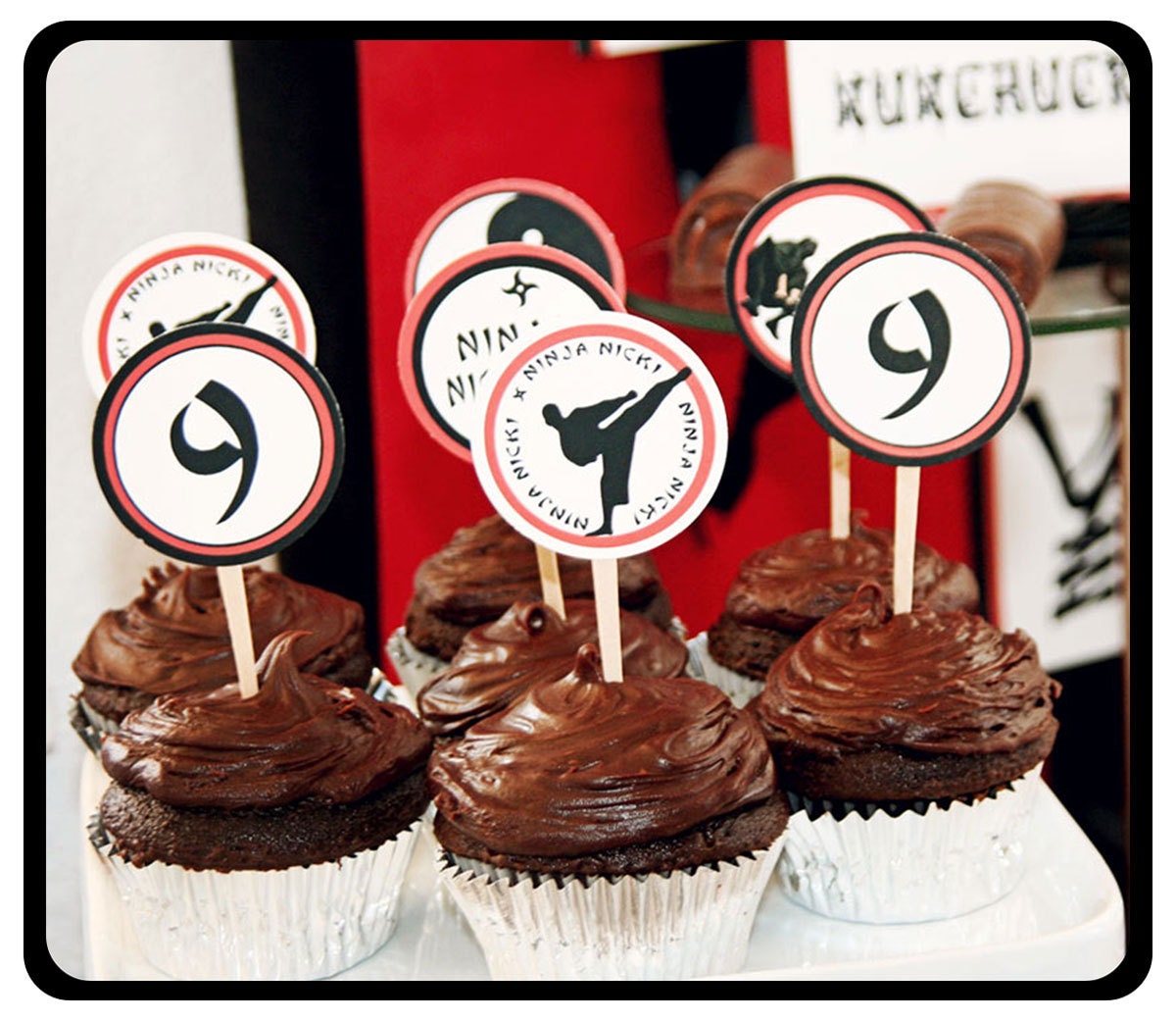 Hi Ya Ninja Printable Cupcake Toppers And Ninja Cake Topper