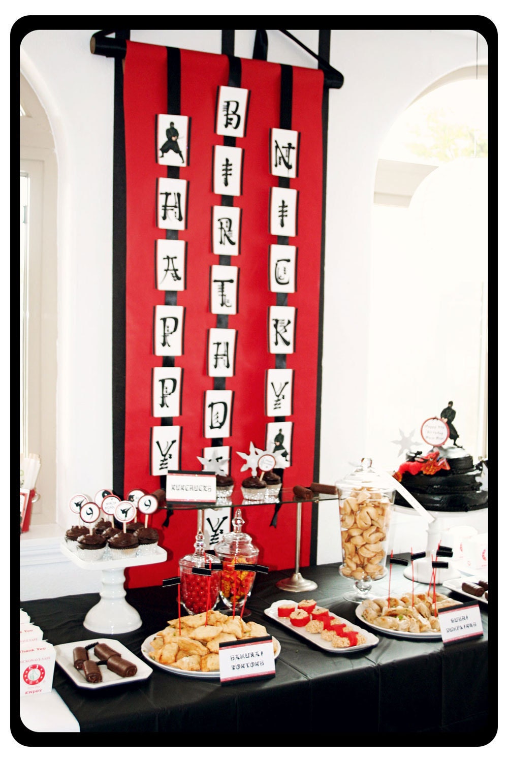Hi Ya Ninja Printable Happy Birthday Banner