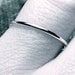 Thin 14k WHITE gold Wedding band solid handmade ring full round thin classic fine dainty smooth simple 1.3 mm stackable band