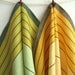 Set of 2 Organic Tea Towels. Linen Kitchen Towels. Yellow and Green Striped Linen Tea Towels. Marigold Linen Dish Towel. Linen Tea towel