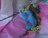 SPRING SALE 25% off - OOAK Bella Blue Bird - Woodland Masquerade Mask