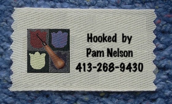 Personalized Rug Hooking Labels