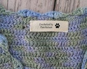 Personalized crochet labels-Paw Print