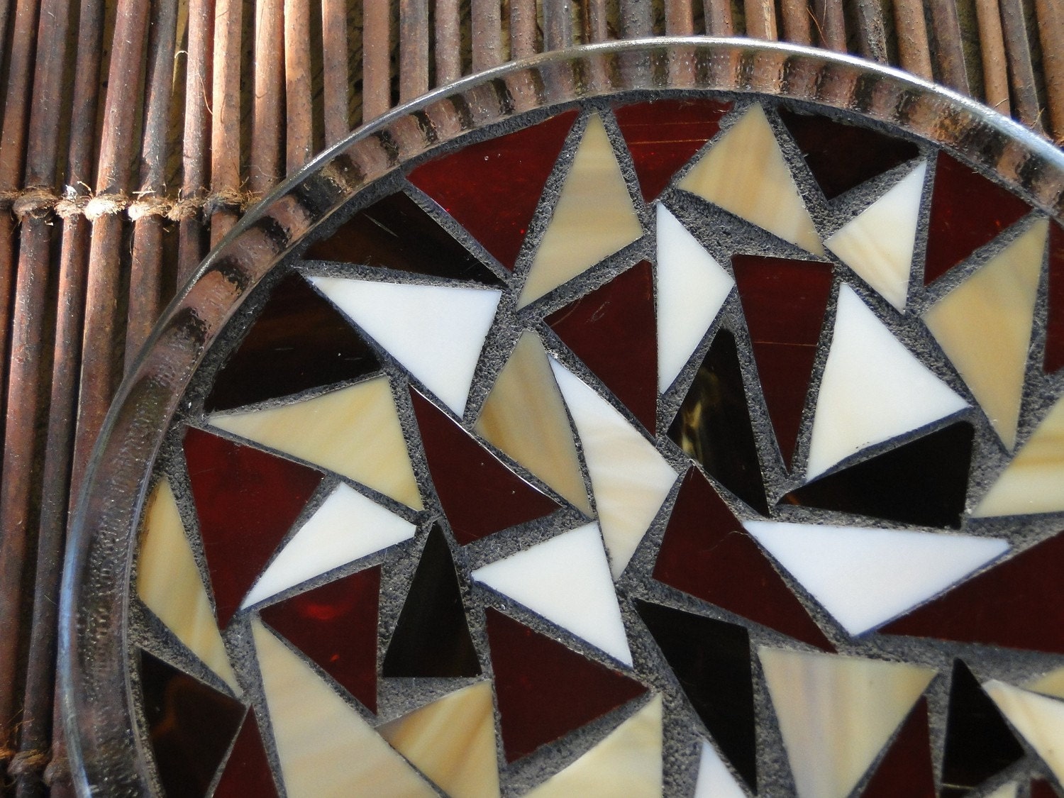 Mosaic Trivet candle plate candle holder home decor "Lava"