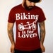 Biking is for Lovers - Tandem Bike Unisex American Apparel T-Shirt Cranberry - Complimentary Shipping - Available in XS, S, M, L and XL