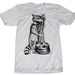 Mens TSHIRT - Raccoon playing Washtub Bass - Woodland - American Apparel