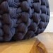 Oversized Knit Pouf in Dark Gray - Extra Small