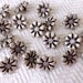 Tiny Daisies Vintage Buttons - Silver Metal Flower Buttons - LAST in Stock