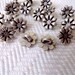 Tiny Daisies Vintage Buttons - Silver Metal Flower Buttons - LAST in Stock