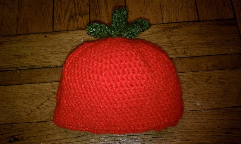 Tomato  Baby Hat, Crochet