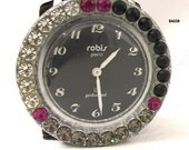 Vintage Wrist Watch Robis Paris 1970s Rhinestone
