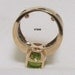 14K Diamond Peridot Ring Vintage 1970s