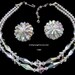 Vintage Aurora Borealis Necklace Earrings Set 1950s