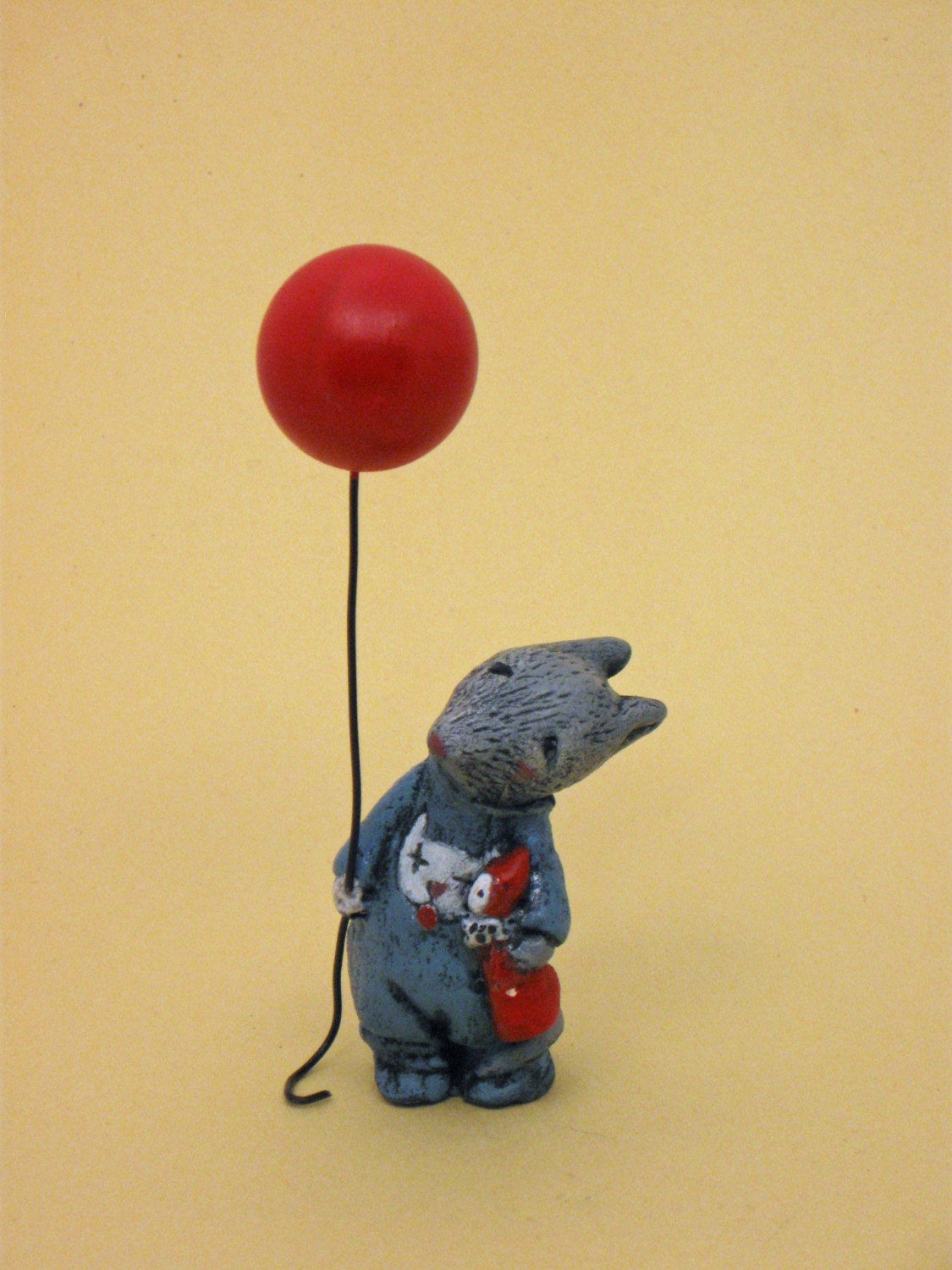 Rat with Balloon -Lisa Snellings Goodbye Kitty