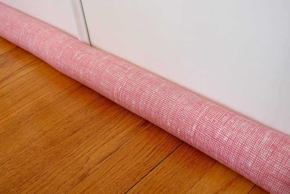 Draft Stopper, Draft Snake, Pinky Red, Retro Print. 312