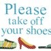 Children's Wall Art PRINT - Please take off your shoes