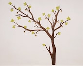 Wall Decals Tree (Reusable and removable fabric stickers, not vinyl) - Build a Tree (dark)