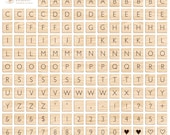 Wall Decals Scrabble (Reusable and removable fabric stickers, not vinyl) - Message Tiles