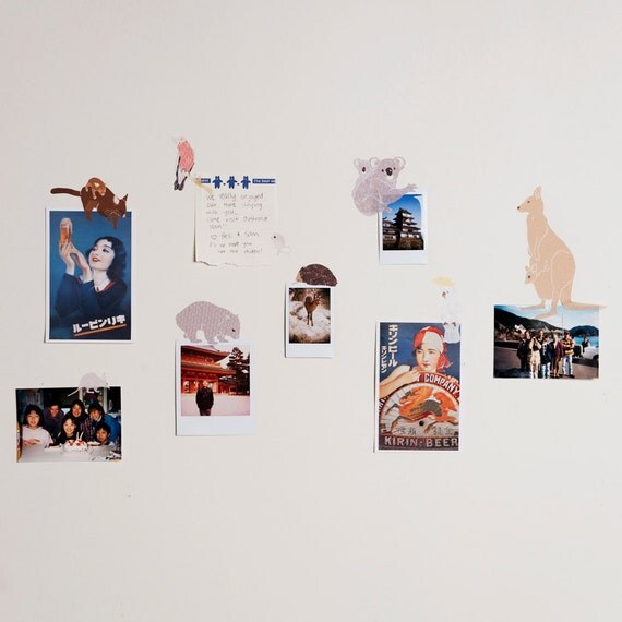 Wall Decals Mini Australian Animals (Reusable and removable fabric stickers, not vinyl) - MINI Australiana