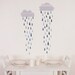 Wall Decals Clouds (Reusable and removable fabric stickers, not vinyl) - Rainclouds